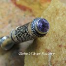 Filigree Design Amethyst Perfume Bottle Pendant PP-495-KT