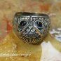 Handcrafted Silver Owl Ring RI-640-PS
