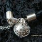 925 Silver Chime Ball Leather Band Bracelet CH-263-KT