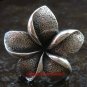 Adjustable Size Sterling Silver Bali Frangipani / Plumeria Band Ring SR-143-PS