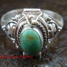 925 Silver Snowflake Turquoise Locket Ring LR-648-KT
