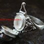 925 Silver Snowflake Turquoise Locket Ring LR-648-KT
