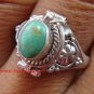 925 Silver Snowflake Turquoise Locket Ring LR-648-KT