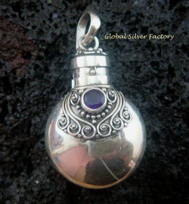 925 Silver Amethyst Cremation Pendant PP-332-KT