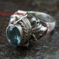 925 Silver Blue Topaz Locket Ring LR-650-KT