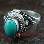 925 Sterling Silver Turquoise Locket Ring LR-653-KT