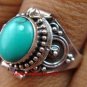 925 Sterling Silver Turquoise Locket Ring LR-653-KT