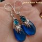 Silver Shappire & Agate Teardrop Earrings SJ-188-KA