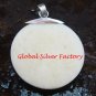 Hand Made Sterling Silver Moon Face Carved Bone Pendant GDP-1150-KA