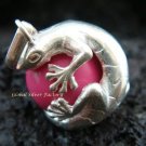 Sterling Silver Gecko Pink Chime Ball CH-305-KT