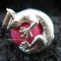 Sterling Silver Gecko Pink Chime Ball CH-305-KT