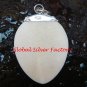 Hand Made Sterling Silver Moon Face Carved Bone Pendant GDP-1152-KA