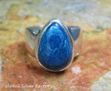 Silver and Chrysocolla Gemstone Ring RI-601-KT