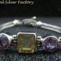 Sterling Silver Multi Gems Dragon Bone Designer Bracelet SBB-409-PS