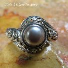 Pearl and Silver Balinese Ring RI-654-KA