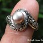 Pearl and Silver Balinese Ring RI-654-KA