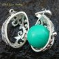 Aqua Flower Leaf Harmony Ball Pendant HB-326-KT