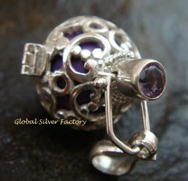 16mm Harmony Ball Pendant Amethyst Gemstone HB-328-KT