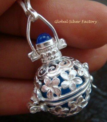 16mm Frangipani Harmony Ball With Blue Agate HB-330-KT