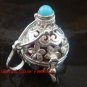 Sterling Silver Frangipani Harmony Ball Moonstone Pendant HB-349-KT