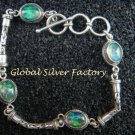 Sterling Silver Bracelet With Four Australian Triple Opals SBB-405-PS