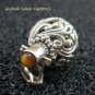 16mm Sterling Silver Pregnancy Ball/ Harmony Ball Pendant w/ Stone HB-369-KT