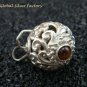 16mm Sterling Silver Pregnancy Ball/ Harmony Ball Pendant w/ Stone HB-369-KT