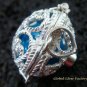 925 Silver Blue Topaz Heart Harmony Ball Pendant HB-309-KT
