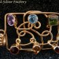 Gold Plated Multi Gemstone Pendant GPP-109-NY