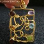 Gold Plated Multi Gemstone Pendant GPP-109-NY