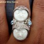925 Silver Blue Topaz Goddess Ring GDR-162-PS