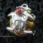 925 Silver Garnet Frog 20mm Chime Ball Pendant CH-316-KT
