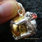 925 Silver Garnet Frog 20mm Chime Ball Pendant CH-316-KT