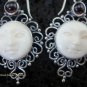 925 Silver Garnet Goddess Earrings GDE-773-NY