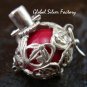 Silver 15mm Harmony Ball/Pregnancy Ball Pendant w/Amethyst HB-350-KT