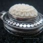 Sterling Silver & Hand Carved Cow Bone Locket Pendant LP-230-KA