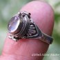 Silver and Rose Quartz Locket Ring LR-741-KT
