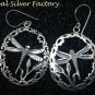 Sterling Silver Dragonfly Filigree Earrings SE-234-KA