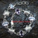 Silver & Amethyst Turtle Bracelet SBB-251-PS