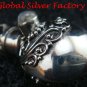 Sterling Silver Cremation , Perfume Pendant, Ashes Pendant Rainbow Moonstone PP-411-DG