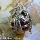 Sterling Silver Elephant Harmony Ball Pendant HB-409-KA