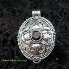 Sterling Silver Garnet Locket Pendant LP-180-KT