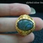 Sterling Silver & 22kt Gold Plated Labradorite Balinese Ring GPR-137-NY