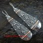 Extra Large Bali Traditional 22kt Gold Accent & Sterling Silver Earrings GPE-120-KT
