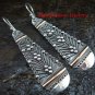 Extra Large Bali Traditional 22kt Gold Accent & Sterling Silver Earrings GPE-120-KT