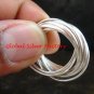 Sterling Silver & Ten Ring Linked Interlocking Ring SR-152-PS