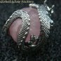 Sterling Silver Dragon & Rose Quartz Healing Pendant SP-688-KA
