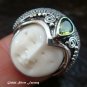 Sterling Silver Peridot Goddess Ring GDR-1077-PS
