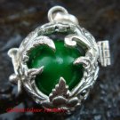 Green Flower Leaf Harmony Ball Pendant HB-323-KT