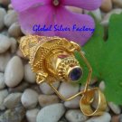 Sterling Silver & 22kt Gold Plated Amethyst Cremation Pendant GPP-108-KT